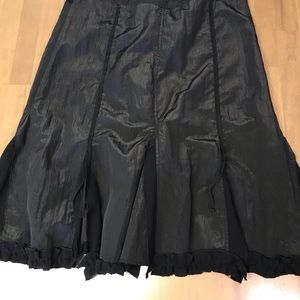 Fantazia Black Skirt W/ Zipper Accent